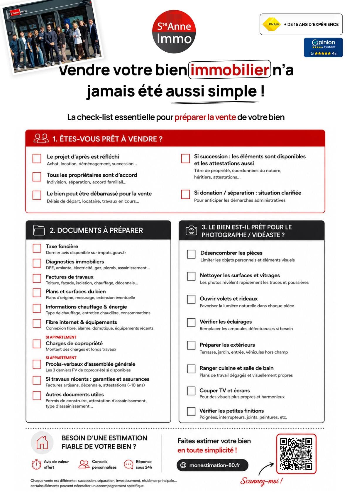 Checklist pour vendre sa maison — Sainte Anne Immo Amiens